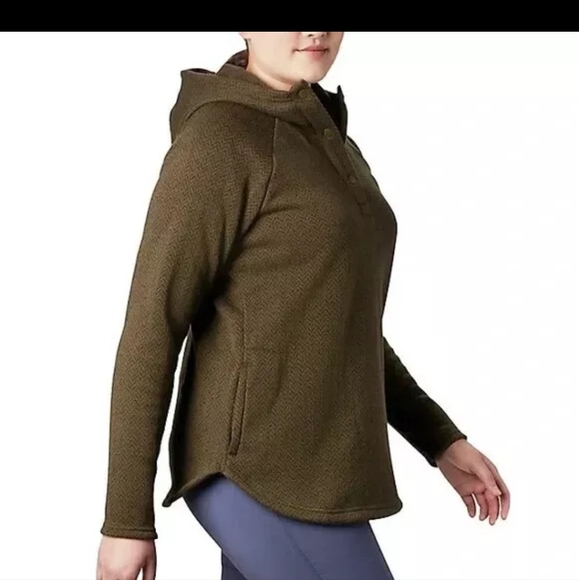 Columbia Darling Days II Pullover Hoodie Olive Green Women size small - Picture 3 of 7